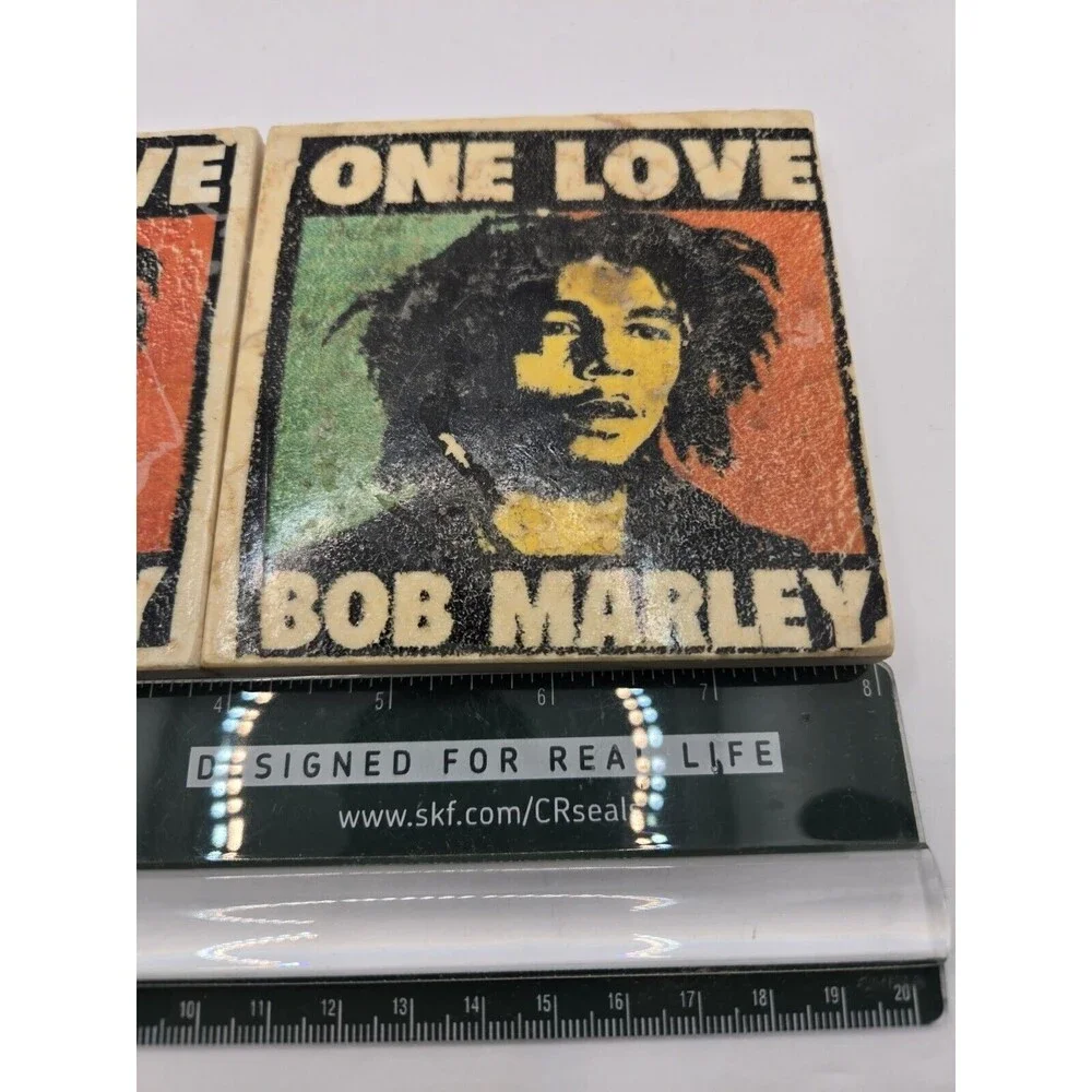 Bob Marley Stone Coaster's Handmade in La. Vintage Not Perfect